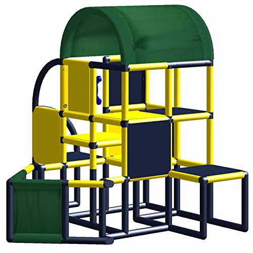 Move and stic STEVE 0611 - Barca da gioco, torre da arrampicata, giallo verde, grigio titanio