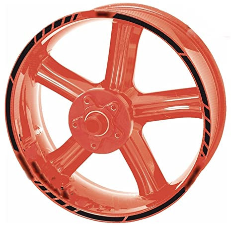 ROANNY Felgenband Reflektierende Aufkleber Für Vorder- Und Hinterreifen, wasserdichte Aufkleber, Zubehör, Logo Für Kawasaki (Color : 4)