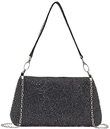 EVEOUT Abendhandtasche mit Strasssteinen Damen Kleine Clutches für Party Bankett Hochzeit Geldbörsen Weibliche Funkeln Umhängetasche