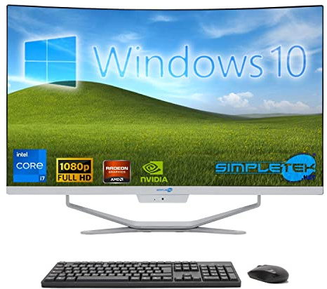 SIMPLETEK PC All in One Display Böjd 27 Core i7 GTX1660 grafikkort 6GB Windows 10 | 64 GB SSD RAM 4TB | arbete, spel