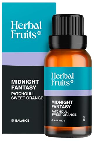 aerosoul® Midnight Fantasy, 100% Reines Duftöl & Aromatherapie-Mischung, beruhigend & sinnlich (Patchouli, Sweet Orange, Ylang Ylang)-20 ml Premiumqualität