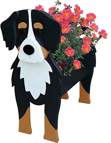 TTiiLoe Jardinière pour Chien, jardinière pour Bouvier Bernois, jardinière pour Herbes aromatiques en PVC, jardinière pour Chien en Forme de Dessin animé, 34x24cm/13.38x9.44in