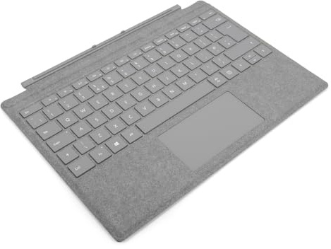 Microsoft Surface Pro Type Cover (per Surface Pro 4-7) (QWERTY Inglese) Platino (Ricondizionato)
