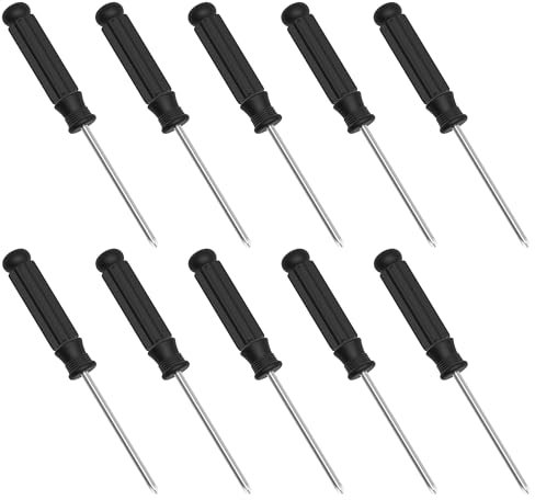 FOCMKEAS 10PCS Mini Phillips Screwdriver, 2mm Cross Head with Black Non-Slip Handle for Small Appliances, 3.62(92mm) Total Length, Non-Magnetic