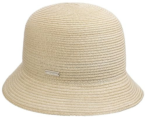 Seeberger Lisetta Uni Hanfhut Strohhut Sommerhut Sonnenhut Damenhut Strandhut Gartenhut Glockenhut (One Size - Natur)