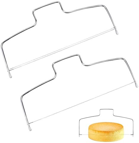 ZEACCT 2 Pezzi Affettatorte Diritto, Affettatorte Professionale per Livellamento, Affettatorte Diritto con Linea Regolabile, Livellatore Attrezzi da Cucina per Torta di Compleanno a Più Strati