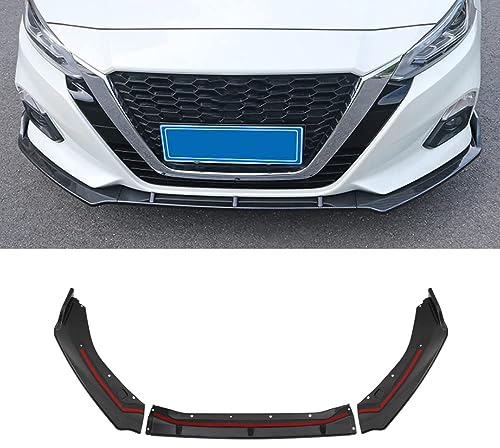 Frontal Alerón Spoiler Labio para Nissan Altima L34 2019 2020 2021 2022 2023,Parachoques Delantero Labio Divisor Difusor Kit Carrocería