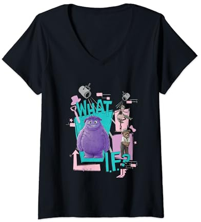 Femme IF Movie Blue Lewis & Blossom Retro Pastel What I.F.? Icons T-Shirt avec Col en V