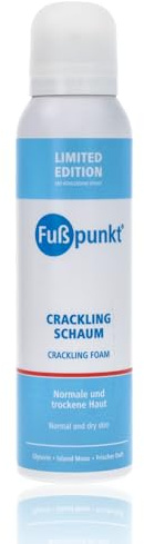 Fußpunkt Crackling Schaum - Kühlender Pflegeschaum für müde, geschwollene Füße mit belebendem Knistereffekt und Feuchtigkeitspflege 150 ml
