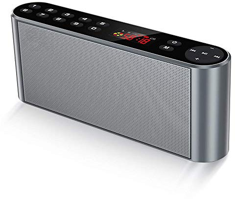 Altoparlanti portatili wireless, altoparlante Bluetooth, doppio driver MP3 Lettore FM Radio Stereo con suono HD, microfono incorporato, audio audio ad alta definizione e bassi migliorati