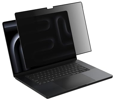 Belkin ScreenForce TruePrivacy Bildschirmschutz für MacBook Pro 16 M1-3, entspiegelte Blickschutzfolie, Härtegrad 2H, mit haftendem Silikonrand, leicht anzubringen und zu entfernen, wiederverwendbar
