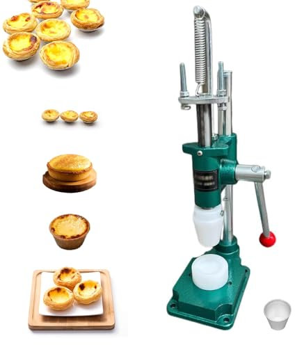 Máquina para prensar Tartas de Huevo, Prensa Manual para Hacer cáscaras de Tarta de Huevo con Molde para Tarta, máquina para moldear cáscaras de Tarta de Crema pastelera Manual(H42)