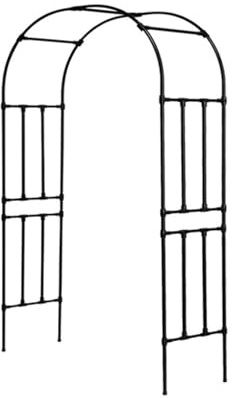 Genérico Arco de Metal jardín,Arco para Rosas para Rosales y Plantas Trepadoras,Enrejado,Pérgola para Jardín Exterior,Trasero,Patio,120 cm - 320 cm Anchuras,Negro(240cm de Alto x 150cm de Ancho)