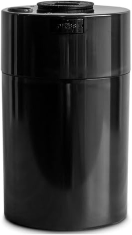 CoffeeVac 3-in-1 Pump 1.85L Vacuum Coffee Container (500g) – Integrated Pump – Airtight, BPA-Free (Black) | Patented vacuum seal coffee container with pump and date ring, airtight, keeps coffee fresh for up to 3 months