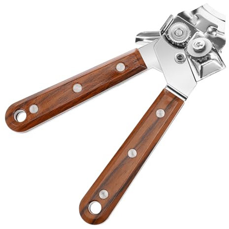 CIYODO abrelatas accesorios cocinita sacacorchos can opener mango de madera abrebotellas abridor de botellas de vino Abridor de manos débiles rústico abridor de cerveza pinza de jarra