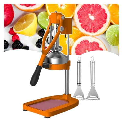 Spremiagrumi di qualità Commerciale, estrattore di Succo d'arancia Commerciale con Manicotto Rimovibile, utensile Manuale per ristoranti, Design Separato (Arancione)