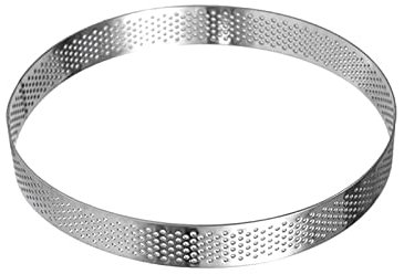 Moule à tarte circulaire en acier inoxydable perforé pour tarte aux fruits