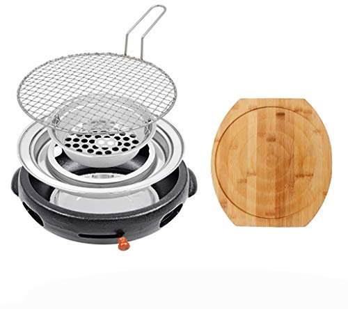 LXJBBD Barbecue à charbon de bois en fonte, barbecue coréen commercial – 8 styles disponibles
