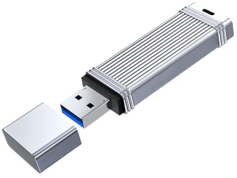 Duanthry Metallo Portatile USB3.0 Flash Drive Esterno 64GB/128GB Ad Alta velocità USB3.0 Pendrive Memory Stick di Memoria U Disk per Computer 64GB