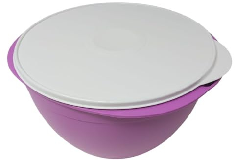 Tupperware Rührschüssel Maximilian Salat Schüssel mit Deckel Salatbar Hefeteig Peng (violett 10 Liter)