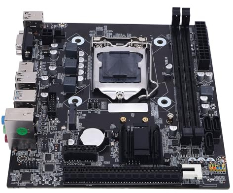 Denash Carte Mère de Jeu H81, LGA 1150 DDR3 16 Go M.2 NVMe NGFF 6 GB/s PCI Express X16, pour Processeur Core I3 I5 I7 4ème Génération E3 V3 Celeron G Series 22 Nm