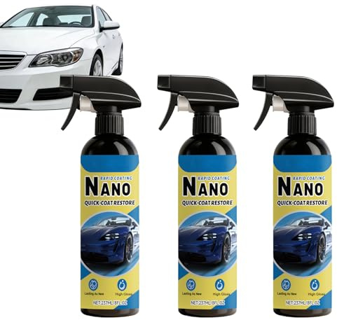 Rivestimento in ceramica per auto, spray per agenti di rivestimento ad effetto rapido - per la protezione della vernice automobilistica, vernice lucida e lavaggio senza acqua, spray di cera per moto