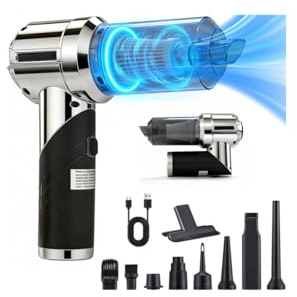 Car Vacuum Cleaner Cordless,27000Pa Foldable High Power Handheld Vacuum Cleaner,Rechargeable Mini Handheld Vacuum, Car Hoover with Blowing Function, for Car, Home, Office & Pet Hair