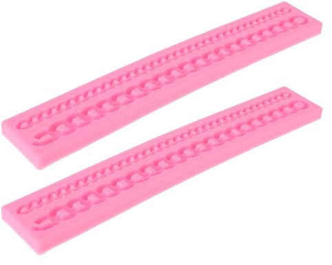 SHINEOFI Moule à Gâteau DIY en Silicone 2 Pièces Forme Chaîne, Moule à Pâtisserie Antiadhésif pour Chocolat et Bonbons, Outil Créatif pour Cuisson Maison et Présents Gourmands