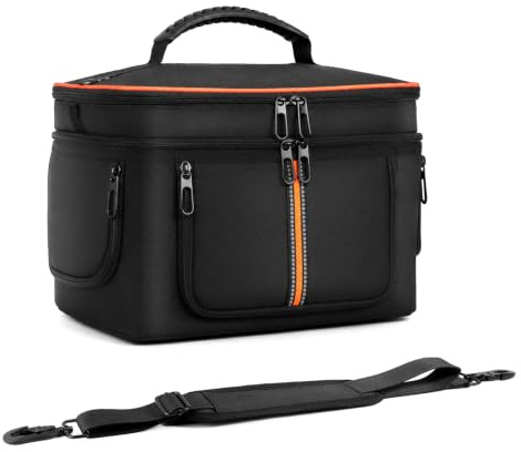 Förvaringsväska för Jackery Explorer 500 V2 bärbar kraftstation, Svart, Stor kapacitet | Lätt och stötdämpande förvaringsväska med vadderad insida för Explorer 500 V2