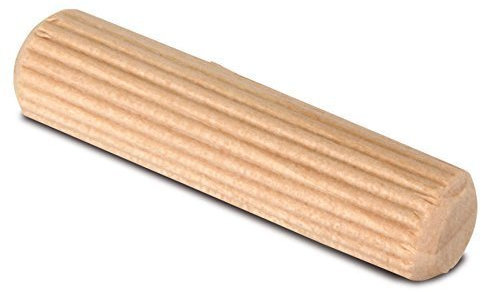 100 Stück - Möbelverbinder Riffeldübel Lang-Holzdübel Buche | Dübel Ø 10 mm | Länge: 50 mm | geriffelter Holzdübel fertigt nach DIN 68150 | Möbelbeschläge von GedoTec®