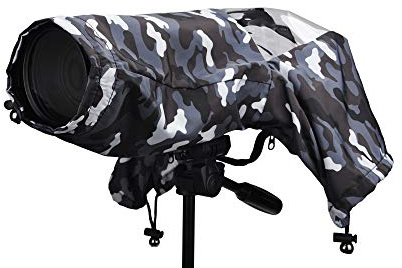 JJC Rain Cover RC-1GR Housse de pluie pour appareils photo reflex reflex numériques jusqu'à 180 x 140 x 250 mm Dimensions totales Protection contre la pluie, la boue et la poussière