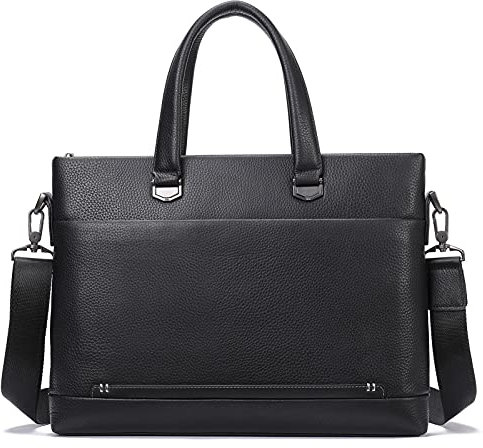 Businesstasche Aktentasche Männer Handtasche, Herren Echtes Leder Aktentasche Klassische Business Bag 13,3 Zoll Laptoptasche Office Messenger Bag Arbeit Satchel Computer Handtasche Jungen Messenger Sc