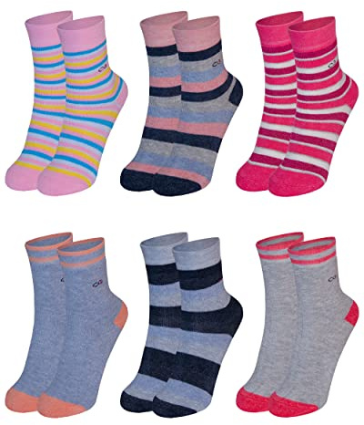 OCERA Kinder Thermo Socken, 6 Paar Winter Socken für Mädchen und Jungen, mit Innenfrottee und Atmungsaktiver Baumwolle, für Zuhause oder Freizeit
