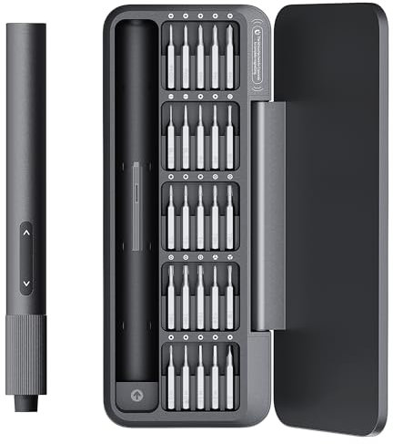 HOTO Set di Cacciaviti di Precisione Elettrico, Set di Cacciaviti Magnetici 25 in 1, Mini Set di Cacciavite Elettrici per Occhiali, Elettronica, Orologi, Telefoni, Laptop, Kit di Riparazione