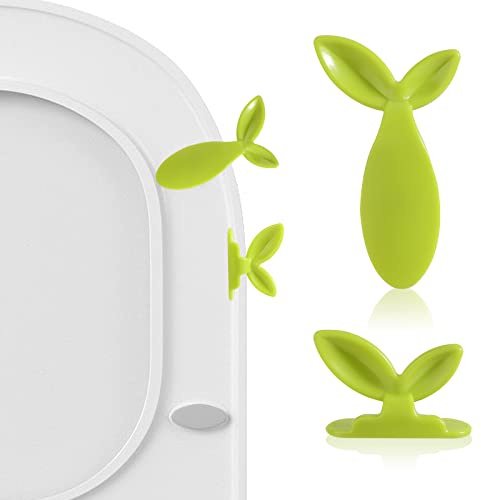 Pwsap Lot de 2 poignées autocollantes pour abattant de toilettes - Remonte Siège de Toilettes Poignée de Siège de Toilette évitez de Toucher Le lève pour la salle de bain domestique