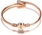 LSxAB Women Initial B Letter Cuff Bracelet Rose Gold Heart Personalised Bangle Wristband Bracelets Expandable