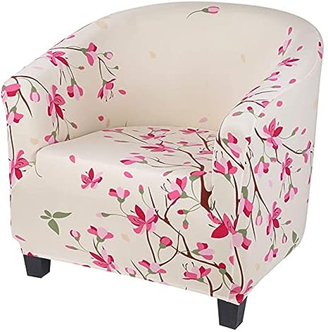 Sesselbezug Stretch Sesselhusse,2-Separate-Teile Samt Clubsessel Sessel Bezug Modern Club Chair Sesselhusse Runder Sofabezug für Einzelsofa, Clubsessel, Cocktailsessel Möbelschutz Für Café ( Color : #