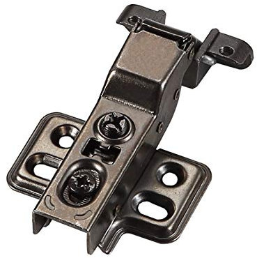 5 Stück Scharniere, kaltgewalzter Stahl, Schrankscharniere, Türscharniere mit Aluminiumrahmen, geräuschlose hydraulische Dämpfungsscharniere. (Color : (Black) Half Overlay)