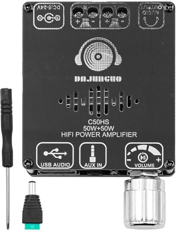 WANGCL Scheda amplificatore Bluetooth Scheda amplificatore audio Bluetooth di classe HIFI 50W + 50W Supporto scheda audio USB/Flash USB Ingresso Bluetooth AUX