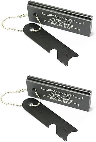 Fire Starter Survival Kit, Magnesium Waterproof Matches Ferro Flint Block,Outdoor Survival Firesteel Gears with Striker for Camping Hiking Hunting Emergency-2 Pack