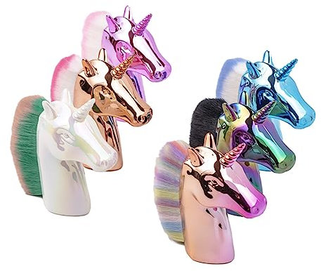 FRCOLOR 3pcs Nail Art Cleaning Brush Nail Brush Unicorn Molding for Cleaning Use Soft Bristles Dust Scrubber