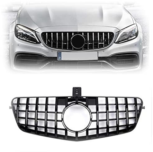 WOHOOD Kühlergrill Grill Schwarz GT Stil Obere Stoßstange Haube Mesh Grid Für Benz E Klasse W212 2010-2013 E63 AMG E300 E350 E400 Auto Zubehör