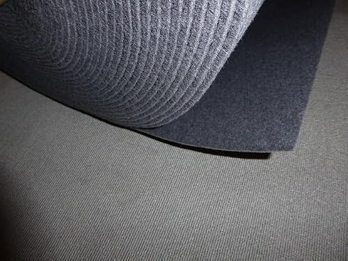 12,90 Euro/m² Teppich Meterware Autoteppich feiner dünner Velourstoff Vließ dunkelgrau