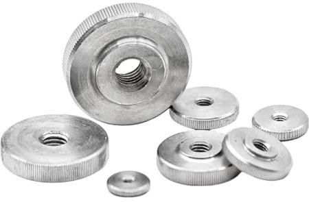 Rändelmutter DIN 467 niedrige Form Edelstahl A1 rostfrei M3/M4/M5/M6/M8/M10