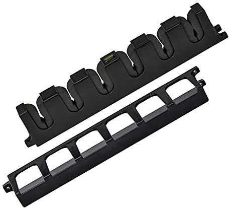 Xilin-872 Angelrutenhalter Angelpfostenhalter Wandhalterung Garage Angelrute Halter Vertikal Angeln Pole Rack Angelrute Rack Hält bis zu 6 Stangen 13.6in Rutenhalter(WV2 Black)