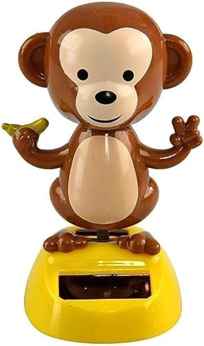 Cute Monkey Solar Power Dancing Monkey Figure for Car Dashboard Desktop Decor for Kids Teens Solar Power Kits Auto Parts Learning and Education Solar Power Kits