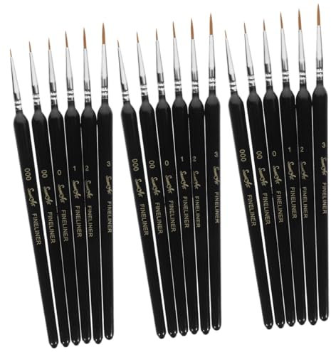 COHEALI 18 Stk Hook-line-stift-set Pinsel Mit Chinesischer Tinte Tintenpinsel Winziger Pinsel Miniaturpinsel Pinsel Für Kalligrafie Traditioneller Kalligraphiestift Weiches Fell Black