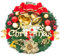Snarflun Corona de Navidad 30 cm para Puerta con Lazo y Jingle, Guirnalda Navideña Colgante Artificial, Adorno Navideño para Puerta, Chimenea, Ventana y Decoración de Navidad, Feliz Navidad