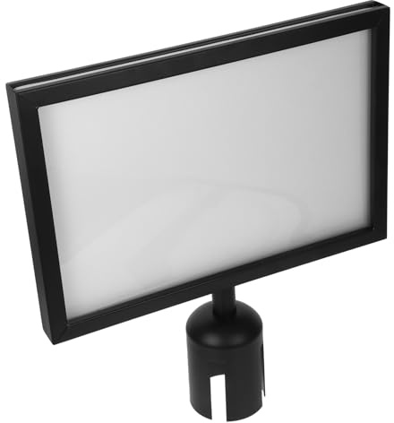 FOYTOKI Commercial Stanchion Sign Frame Holder for Queue Barrier Display Easy to Install Sign Holder for Airports Restaurants