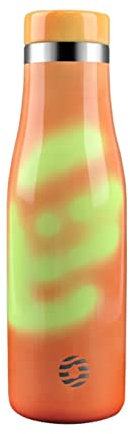 Vacuum flask Cup Thermochromic Water Bottle 18/10 Stainless Steel Vacuum Flask Sport Bottle Cup Mug Keep Cold Hot BPA Free Vacuum flask Flask Cup(Yellow and Orange)